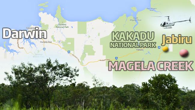 Map Magela Creek croc attack