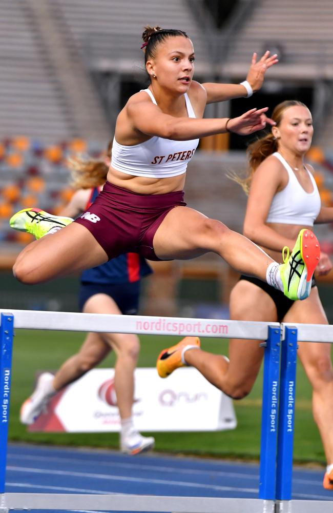 Addison Farinazzo on her way to an Queensland All Schools record. Picture, John Gass