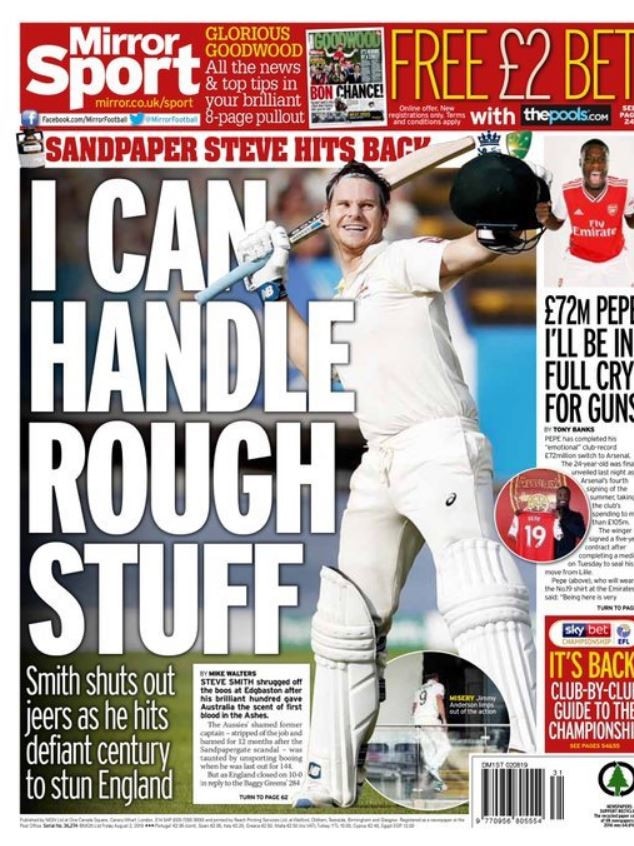 "I can handle the rough stuff," from Daily Mirror.