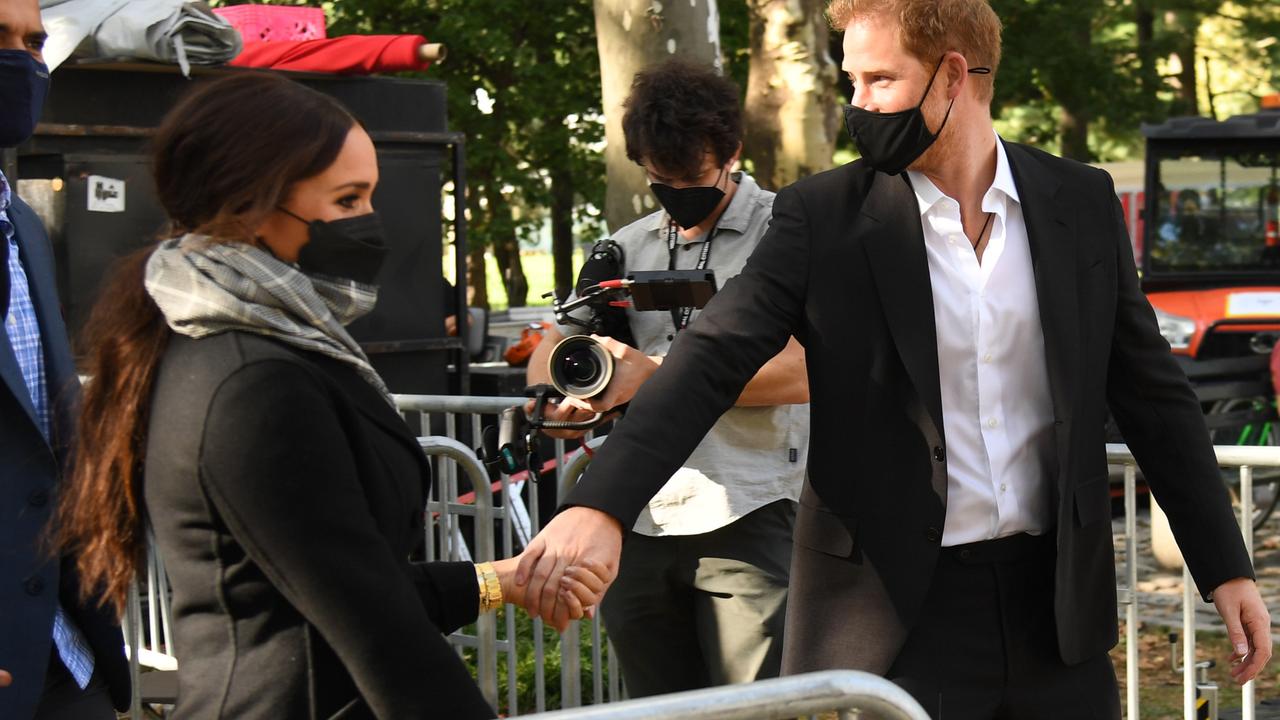 The couple were seen with a videographer during a DIY ‘tour’ of New York. Picture: Kevin Mazur/Getty Images for Global Citizen