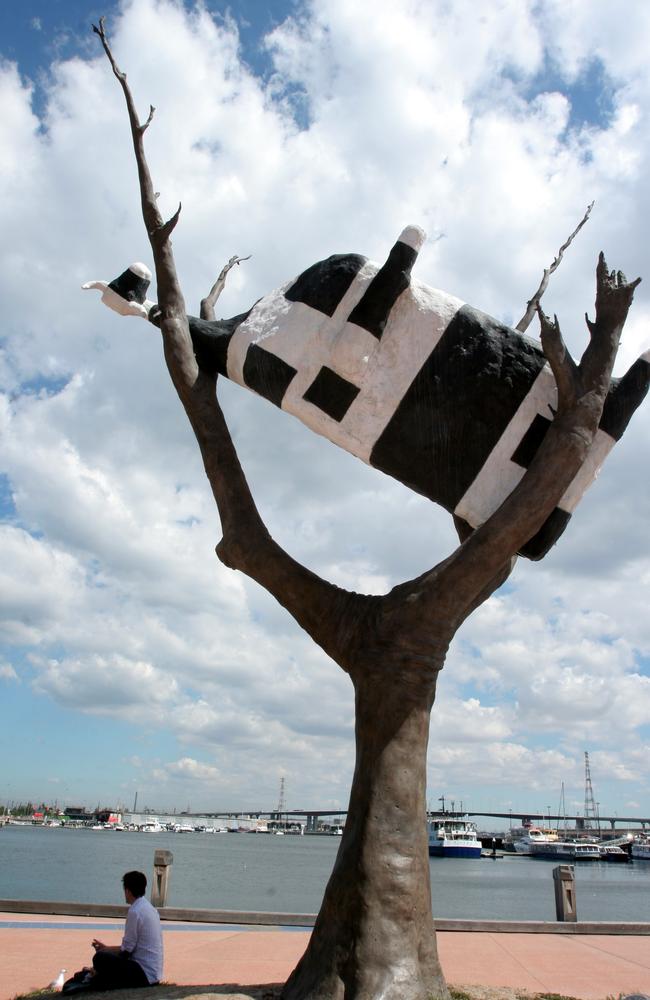 John Kelly’s delightful structure, Cow Up a Tree.