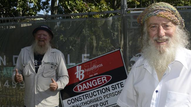 North Lismore Plateau development opponentElder Mickey Ryan and his legal adviser Al Oshlack.