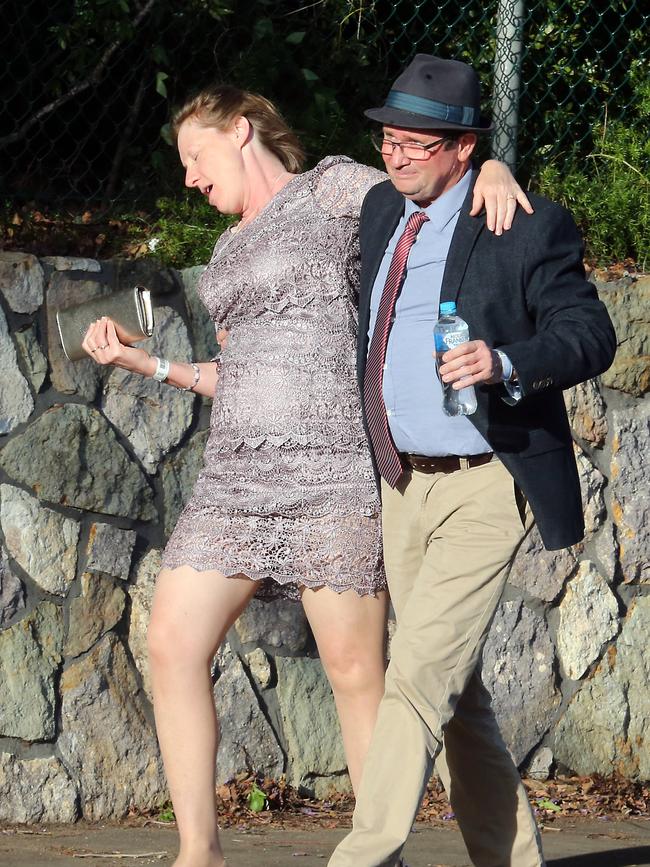 People leaving the Melbourne Cup race day at Eagle Farm this afternoon.5th November 2019 Brisbane AAP Image/Richard Gosling