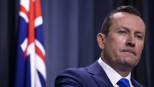 WA Premier Mark McGowan speaks during a press conference. PIcture: Getty