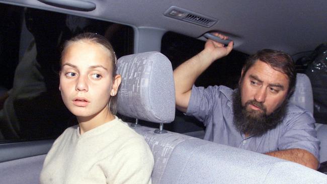 Jelena Dokic and father Damir in 2000 following her return from the US Open. Pic Glenn Hampson.