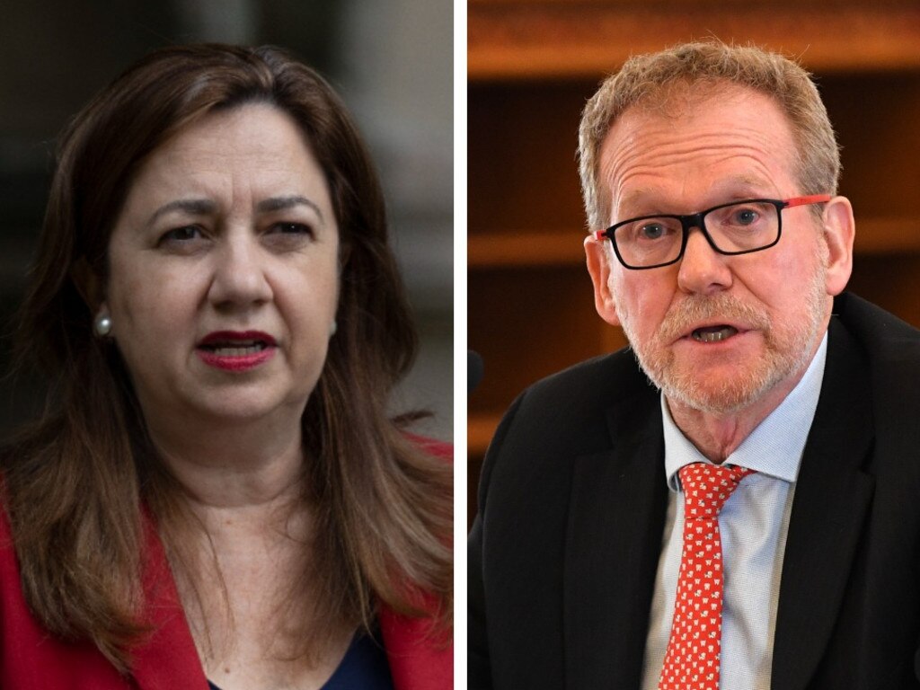 Premier Annastacia Palaszczuk and CCC chair Alan MacSporran