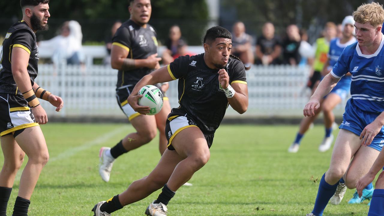 Action between St Dominic's College and Bass High School in round one of the Peter Mulholland Cup at Ringrose Park. Picture: Tim Hunter
