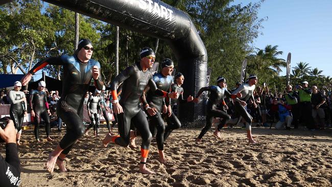 Ironman Cairns race at Palm Cove for the Elite Men's athletes. PICTURE: BRENDAN RADKE