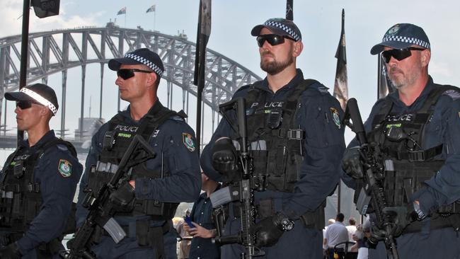 NSW riot squad police officers in Sydney. Picture: AAP Image/Ben Rushton