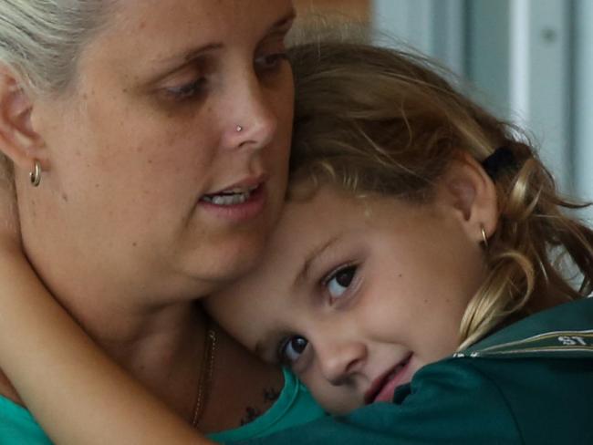 08 March 2016 Townsville, Qld - Darelle Baker with children Bradley, 18, Maddie, 14, Poppi-Ann, 5 and Chase, 4. Darelle's husband Nathan who was an apprentice fitter & turner at Queensland Nickel was sacked in the first round of job cuts - Photo: Cameron Laird (Ph: 0418 238811 cameron@cameronlaird.com)