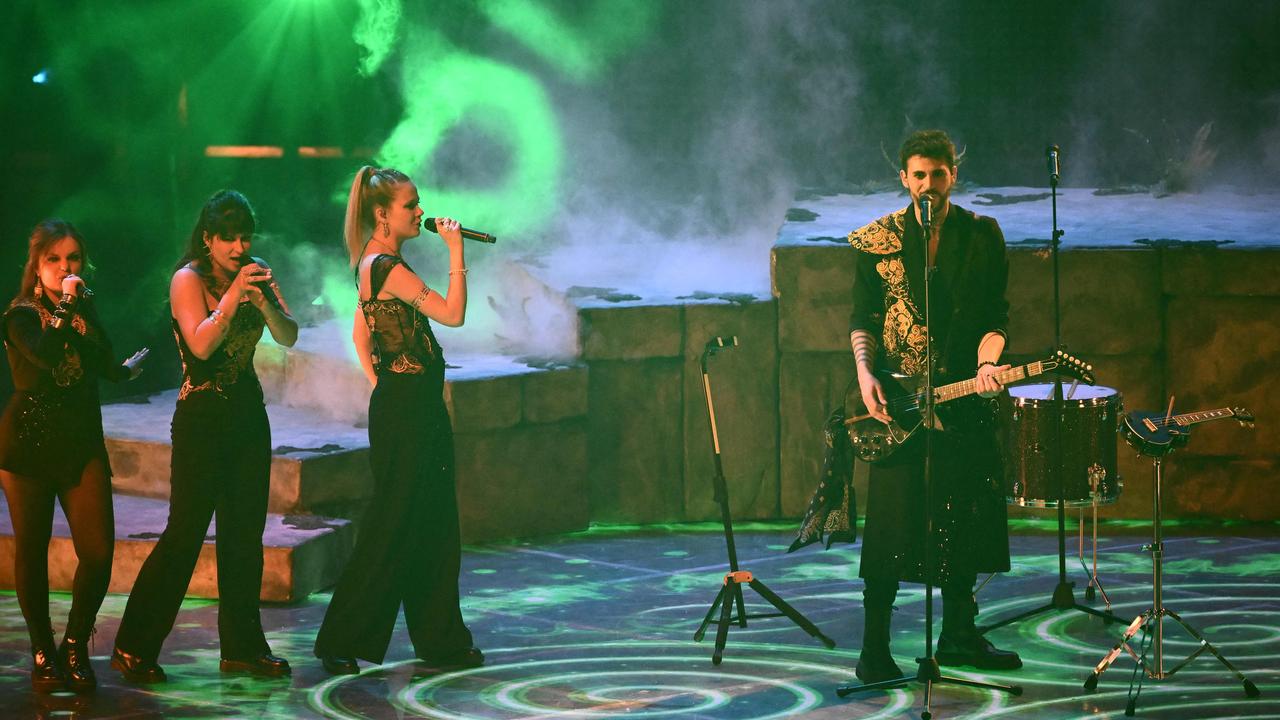 Alvan &amp; Ahez sing their hearts out for France. Picture: AFP