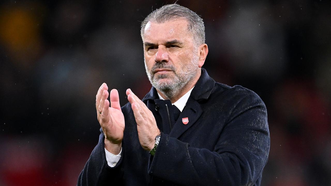 Big Ange takes over Old Trafford. Photo by Michael Regan/Getty Images.