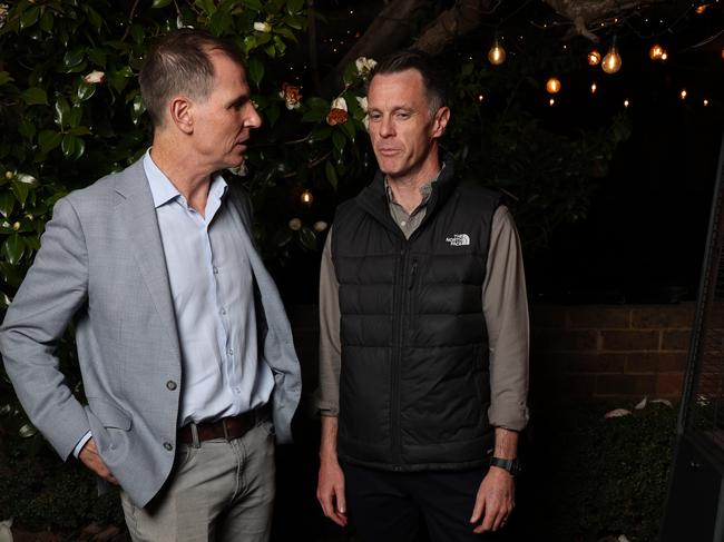 Daily Telegraph Editor Ben English and NSW Premier Chris Minns. Picture: Rohan Kelly