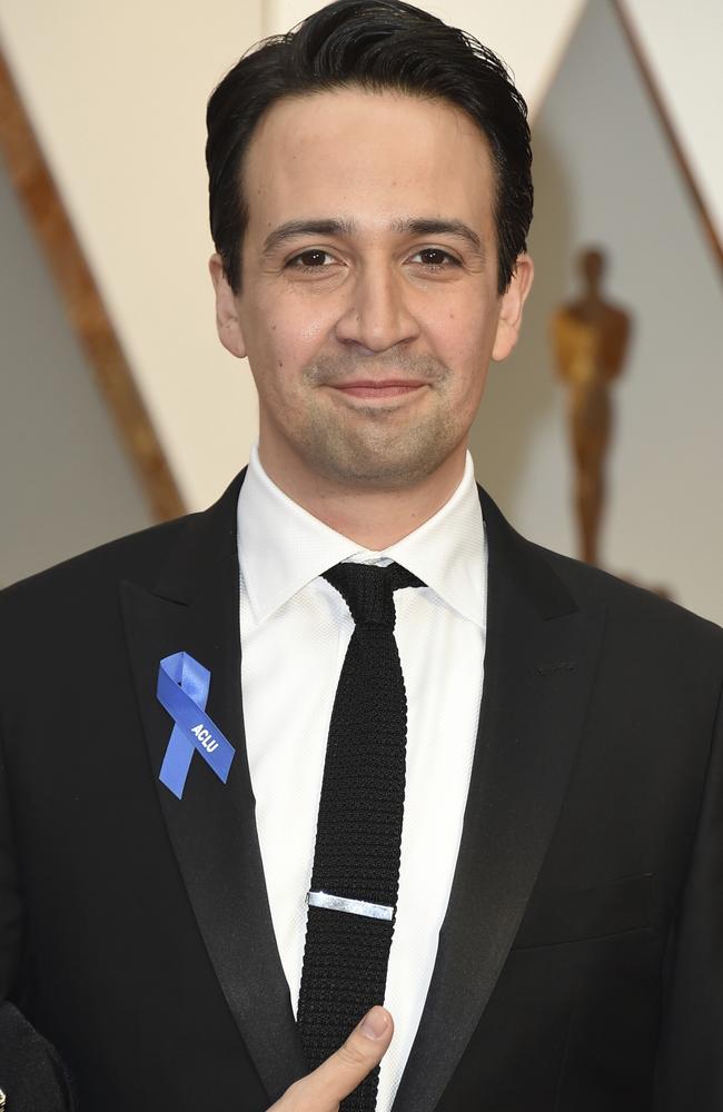 Lin-Manuel Miranda was one of the first show his support for the ACLU on the Oscars red carpet. <i>Photo: Jordan Strauss/Invision/AP.</i>