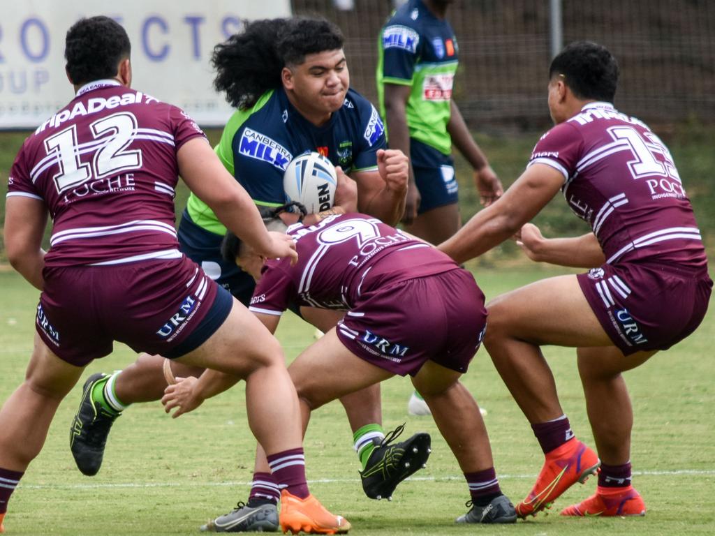 Raiders middle forward Mathias Tomuli-Ah-Kuoi has been one of many young charges to impress for the Green Machine this season. Picture: Raiders Media