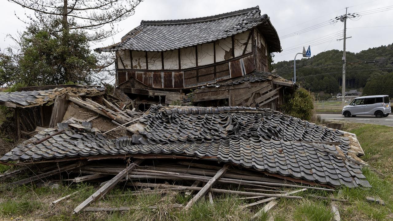 A partly collapsed abandoned wooden house is seen in Tambasasayama. Picture: Buddhika Weerasinghe/Getty Images