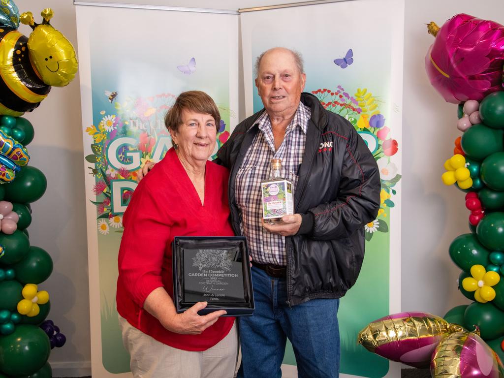 First Place, Regional Option, Footpath Garden, John and Lenore Ferris, Crows Nest.Chronicle Garden Competition, awards presentation at Oaks Toowoomba Hotel.Thursday September 14, 2023