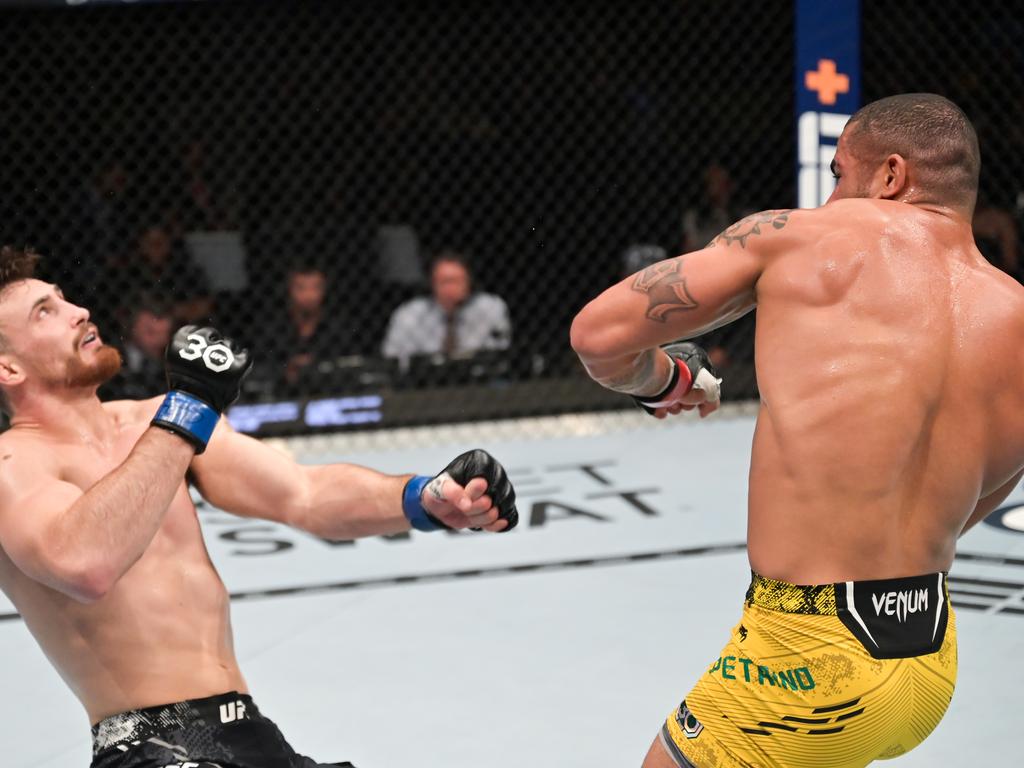 Vitor Petrino scores a stunning knockout of Modestas Bukauskas. Picture: Getty Images