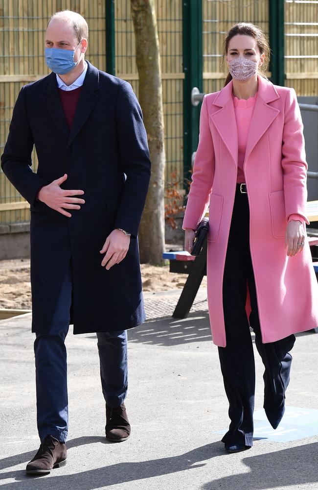 The Duke and Duchess of Cambridge visited School 21 in Stratford, east London, to congratulate teachers involved in the reopening of the school following lockdown restrictions. Picture: Getty Images