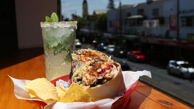 Beach Burrito Co is a popular dining option along Jetty Road. Pic: Dylan Coker