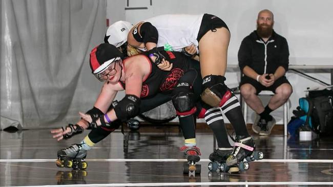 Roller Derby Star IV proving how tough the competition can be. Picture: Supplied