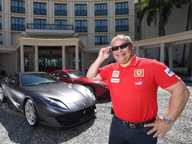 Gold Coast Mayor Tom Tate, pictured with his Ferrari, was the subject of a Four Corners investigation into developer donations. Picture: Glenn Hampson