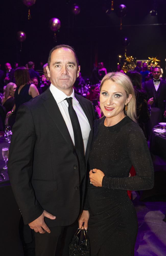 Josh and Sarah Piercey at St Andrew's Toowoomba Hospital Ball at The Empire on Friday, November 1, 2024. Picture: Kevin Farmer