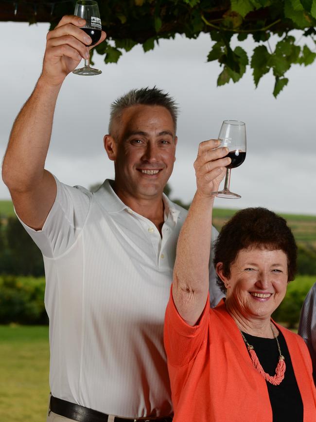 Ms Rosenberg with Onkaparinga Council CEO Mark Dowd in 2013. Picture: Naomi Jellicoe