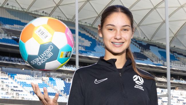 Matildas players Indiana Dos Santos at Alliance Stadium. Picture by Renee Nowytarger / 23/06/23