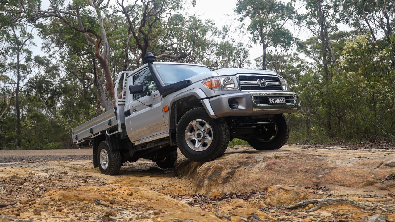 The LandCruiser 70-Series is surprisingly capable off-road. Photo: Toby Hagon