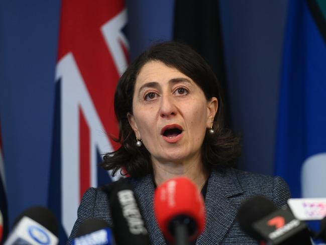 Former premier Gladys Berejiklian resigns after ICAC investigation announcement. Picture: NCA NewsWire / Jeremy Piper