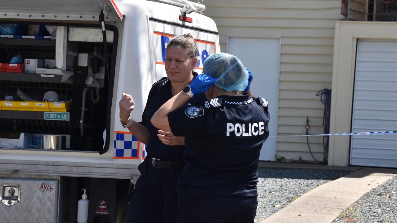 Forensic officers at the scene of the alleged murder on Bean St, Park Avenue on Friday August 11.