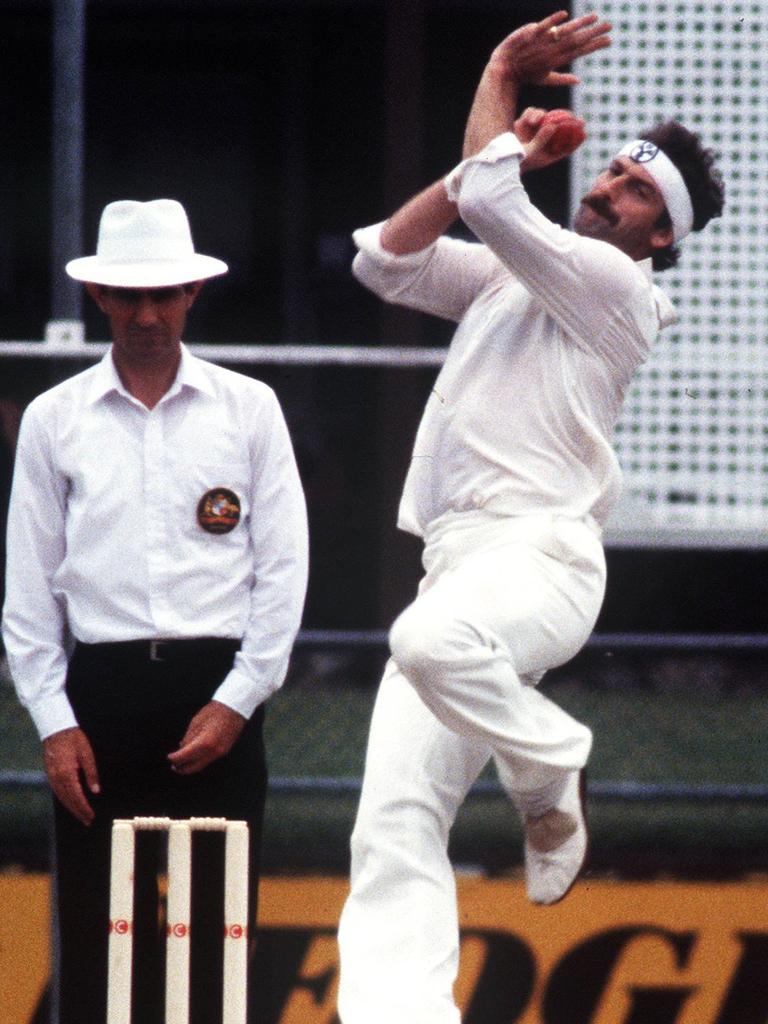 Lillee with his trademark headband.