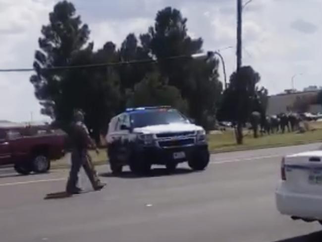 The shooter targeted motorists in Odessa, Texas.