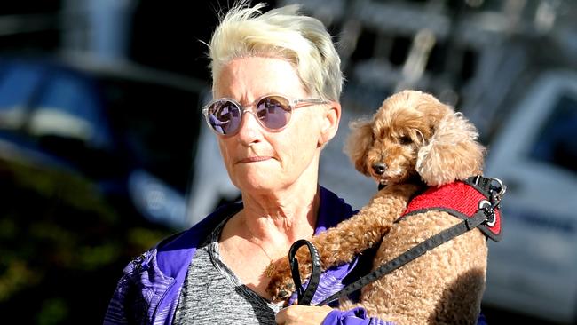 Kerryn Phelps outside her Potts Point unit with her dog.picture John Grainger