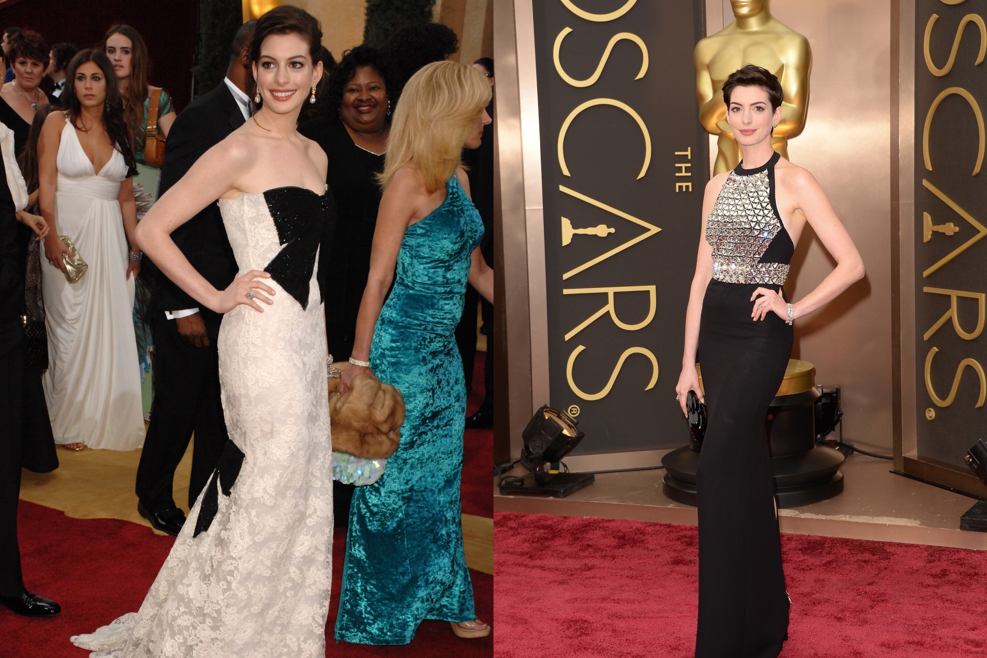 <h2>Anne Hathaway</h2><p>2007 and 2014</p>