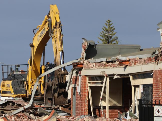 Carrum railway station being demolished in July.