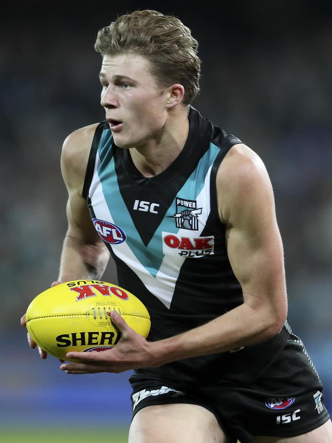 AFL - Port Adelaide v North Melbourne a Adelaide Oval. Xavier Duursma. Picture SARAH REED