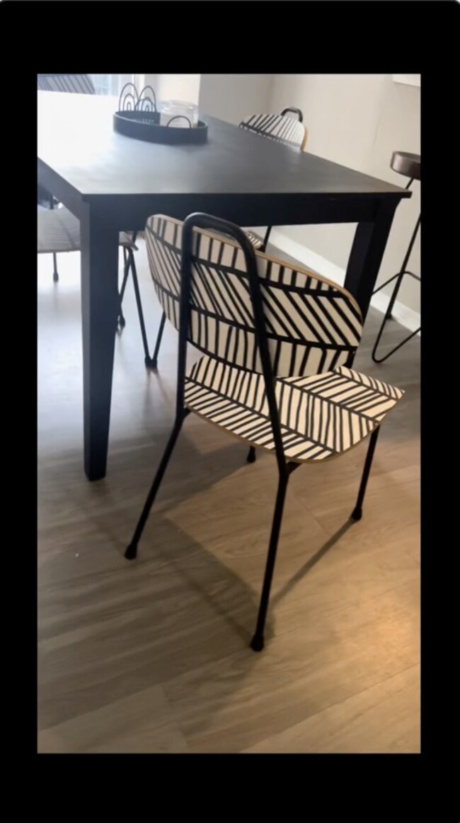 Marlie Tressler bought the chairs on Facebook Marketplace. Picture: TikTok.