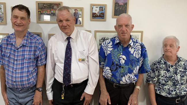 (From left to right) John O'Sullivan, Robert Mackenzie, Frank Jensen and Keith Perry will live together at 28 Graffunder St in South Mackay. Picture: Duncan Evans