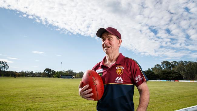 Lachie Neale’s father Robbie Neale at the Kybybolite Football Club. Picture: Matt Turner