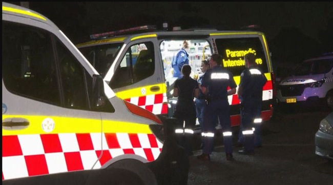 Two people were allegedly stabbed in the Sydney suburb of Granville. Picture: Channel 9