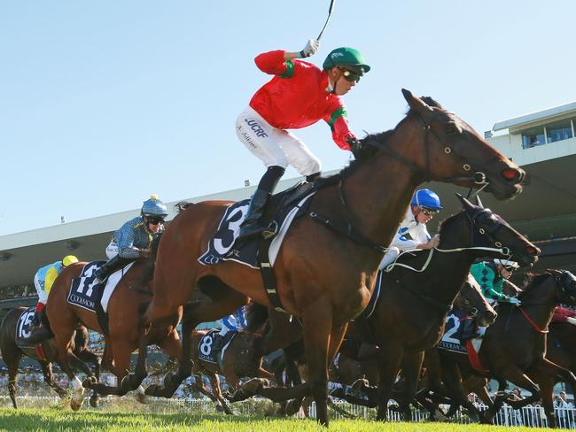 Andrew Adkins’s ride on Daysee Doom was outstanding. Picture: Getty Images