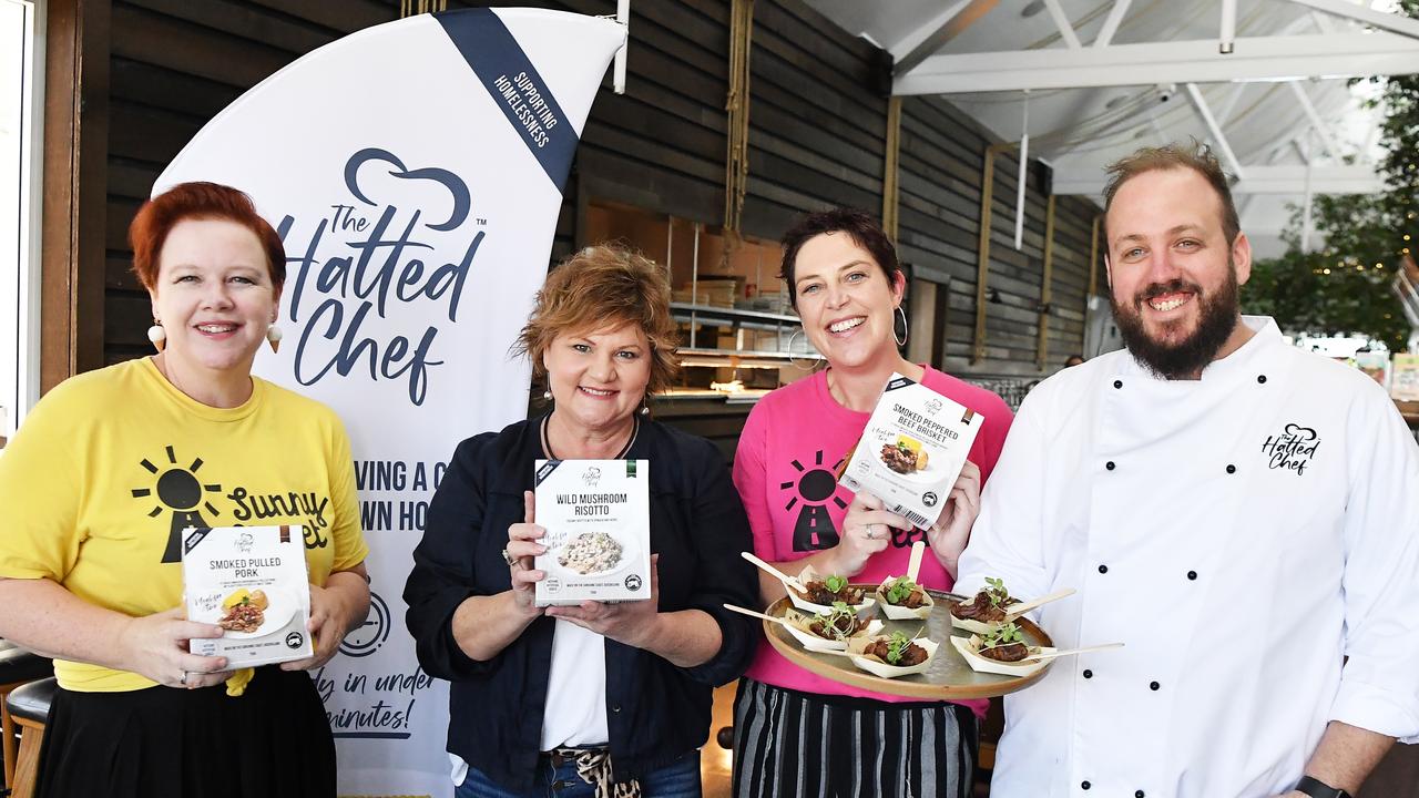 Roz White of IGA with Sonia Goodwin, Dr Nova Evans and Chris Sell at The Dock in Mooloolaba. Picture: Patrick Woods