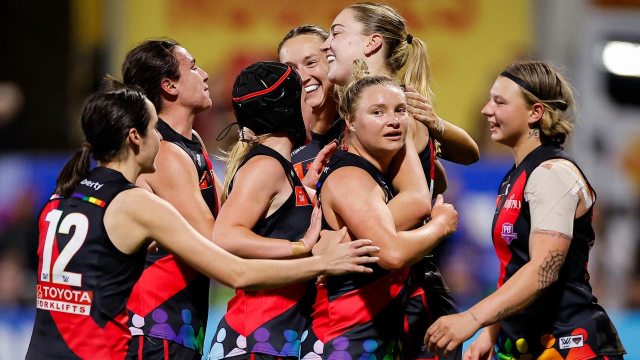 Essendon won their fourth game in 14 days. (Photo by Dylan Burns/AFL Photos via Getty Images)