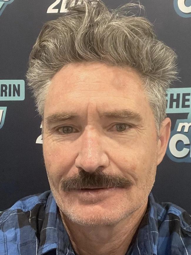 The unmasked celebrities have been transfixed by Dave “Hughesy” Hughes and his new mo. Picture: Instagram