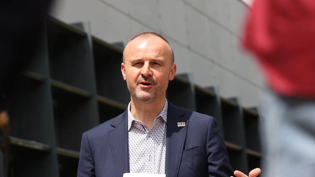 ACT Chief Minister Andrew Barr has cautiously welcomed a funding commitment from the federal government for the AIS Arena. Picture: NCA NewsWire / Gary Ramage