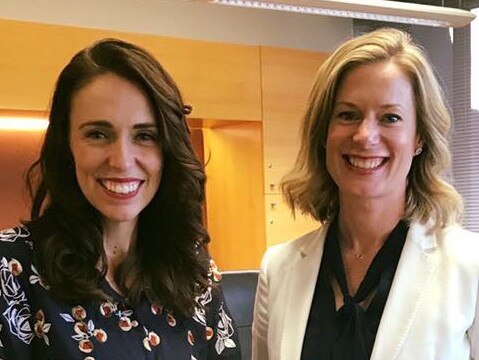 18/06/2019 New Zealand PM Jacinda Ardern and Tasmanian Labor leader Rebecca White in Wellington.