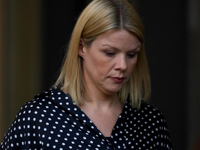 Massage therapist Leanne Russell arrives at court today. Picture: AAP Image/David Moir