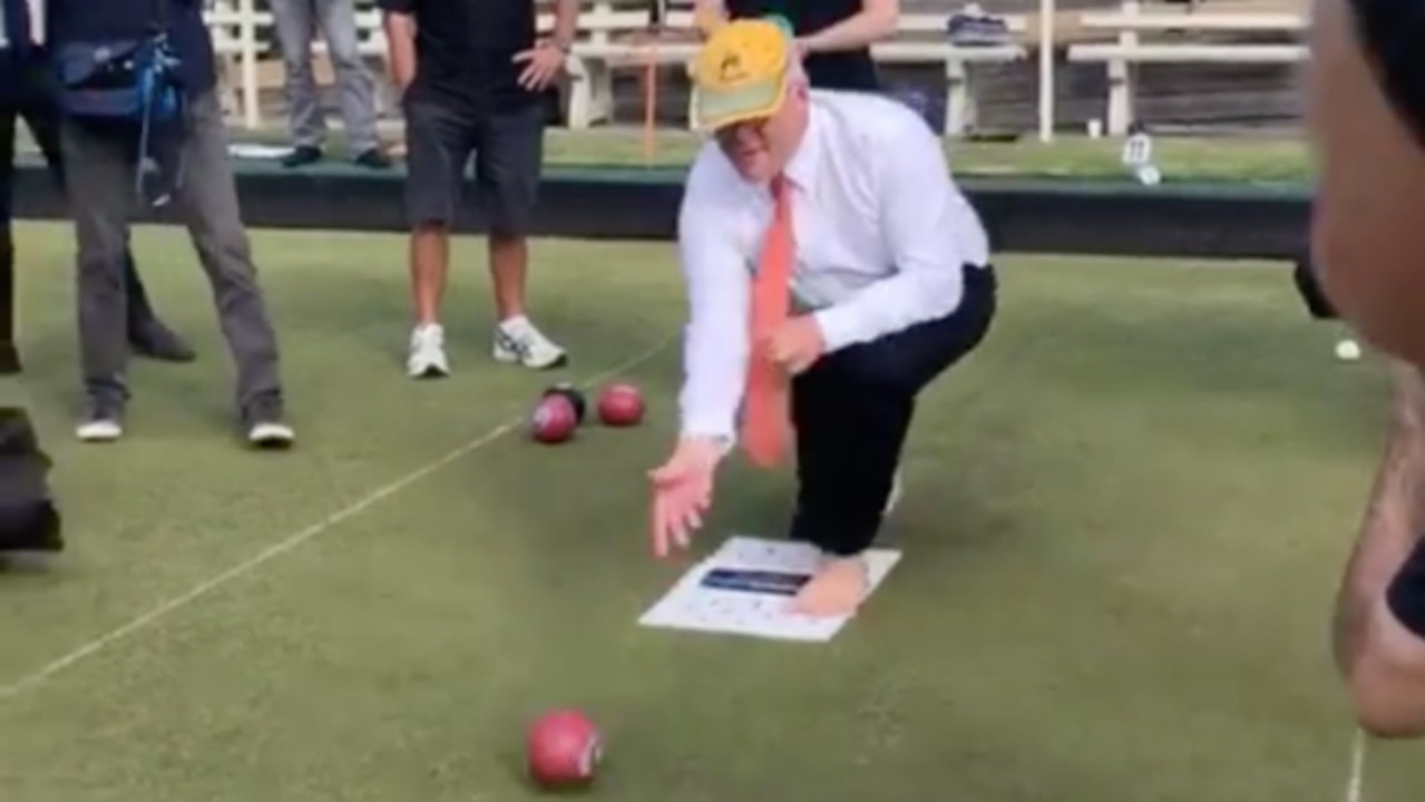 Prime Minister Scott Morrison Impresses Press Pool With Lawn-Bowling Skills